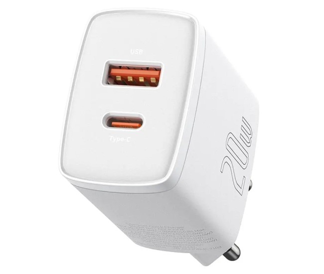 Incarcator retea 100-240V - 1x USB Type-C 1x USB QC 20W BASEUS CCXJ-B02 Incarcator retea 100-240V - 1x USB Type-C 1x USB QC 20W BASEUS CCXJ-B02