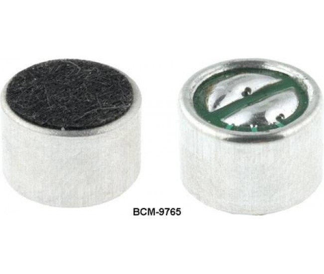 Microfon 9.7x6.5mm 2.2kohm 500uA 1.5/10V 20/16000Hz SNR 60dB BeStar BCM9765