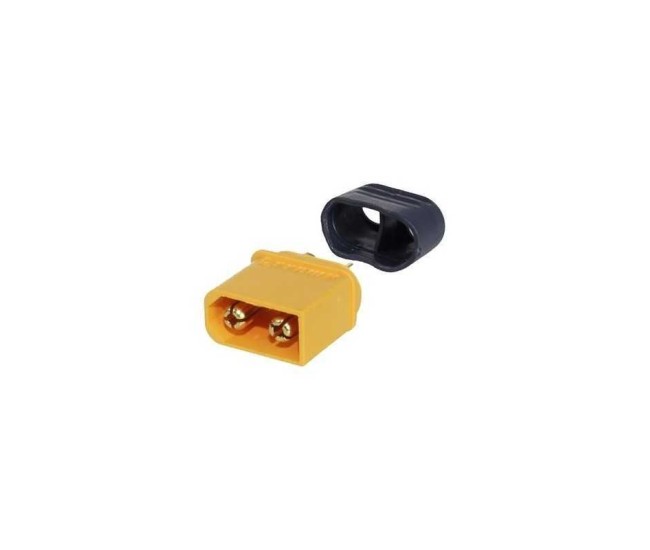 Mufa alimentare DC XT60 tata 2 pini pe cablu cu lipire 30A 500V AMASS XT60H-M