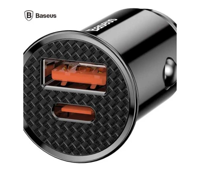 Incarcator bricheta auto 30W Baseus CCALL-YS01 Circular Plastic PPS 1x USB 4.5V /5A 1x USB Type-C 5V /3A negru Incarcator bricheta auto 30W Baseus CCALL-YS01 Circular Plastic PPS 1x USB 4.5V /5A 1x USB Type-C 5V /3A negru