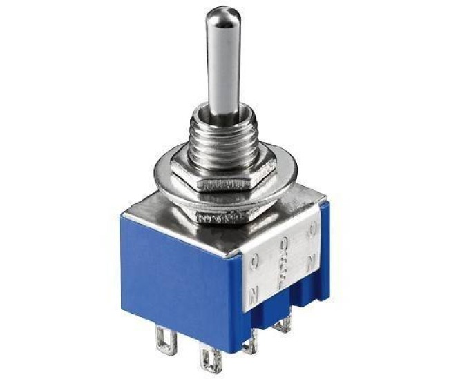 Comutator 2x ON-OFF-ON 6 pini 3A 250V 12.5x11.5x9.5mm Goobay Comutator 2x ON-OFF-ON 6 pini 3A 250V 12.5x11.5x9.5mm Goobay