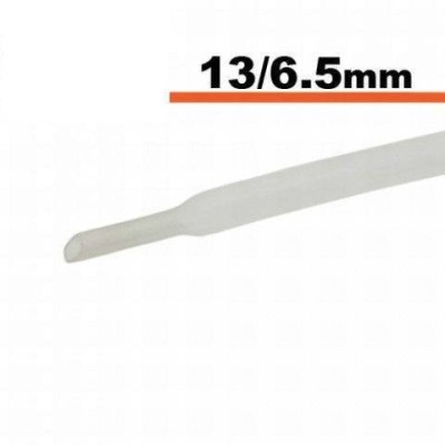 Tub termocontractibil transparent 13mm/ 6.5mm 0.5m Tub termocontractibil transparent 13mm/ 6.5mm 0.5m