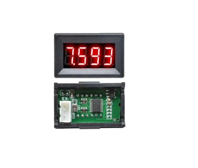 Voltmetru digital 4.5-100V display rosu 4 digiti 48x29x22mm RED4 Voltmetru digital 4.5-100V display rosu 4 digiti 48x29x22mm RED4