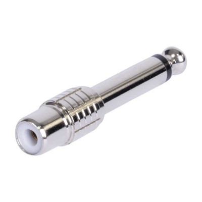 Adaptor JACK 6.35 mm tata - RCA mama MONO metal BST 18-5584 Adaptor JACK 6.35 mm tata - RCA mama MONO metal BST 18-5584