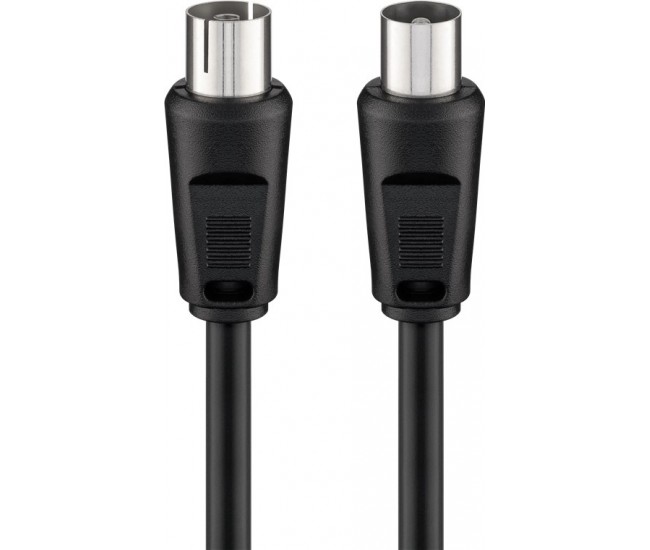 Cablu COAXIAL TV antena 70DB Dublu ecranat mama-tata 1.5m negru 11720 Goobay Cablu COAXIAL TV antena 70DB Dublu ecranat mama-tata 1.5m negru 11720 Goobay