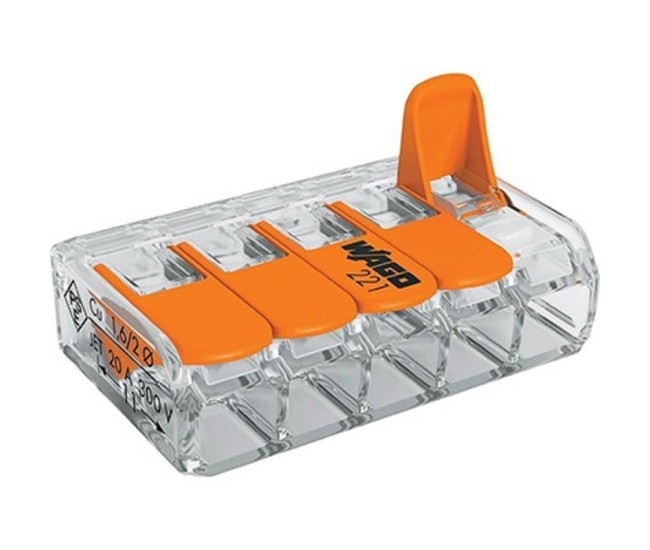 Conector slim MYF 5X4mm2 WAGO 221-415 Conector slim MYF 5X4mm2 WAGO 221-415