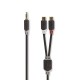 Cablu audio adaptor Jack 3.5 mm Stereo tata - 2x RCA mama 0.2m Nedis Cablu audio adaptor Jack 3.5 mm Stereo tata - 2x RCA mama 0.2m Nedis