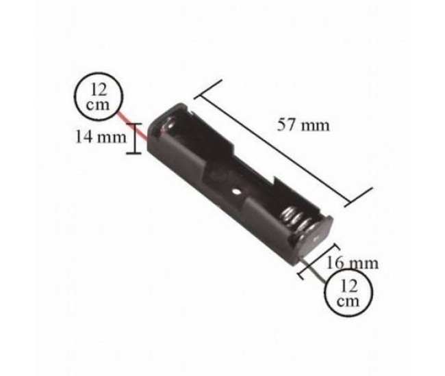 Suport pentru baterie AA 1buc cu contacte pentru lipire