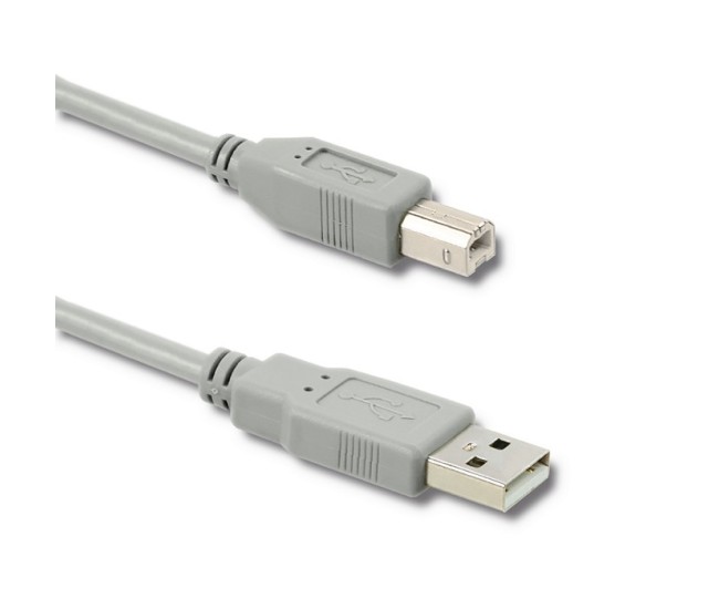 Cablu USB 2.0 A - USB B imprimanta 1m gri QOLTEC-50395 Cablu USB 2.0 A - USB B imprimanta 1m gri QOLTEC-50395