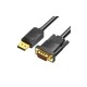 Cablu DisplayPort mufa tata - VGA D-Sub 15pin HD mufa tata 1080P 60Hz 1.5m negru 30AWG VENTION HBLBG Cablu DisplayPort mufa tata - VGA D-Sub 15pin HD mufa tata 1080P 60Hz 1.5m negru 30AWG VENTION HBLBG