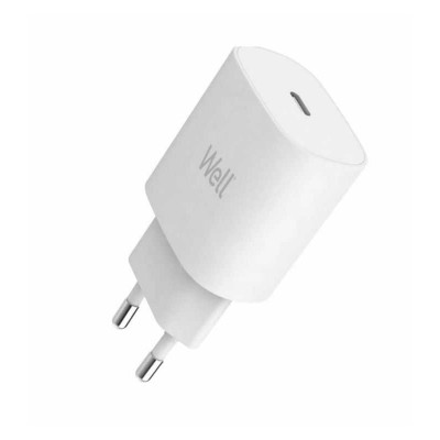 Incarcator retea - USB type C PD 25W PPS alb Well PSUP-USB-WPD2501WE-WL