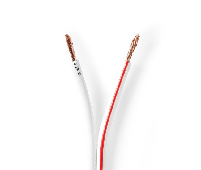 Cablu difuzor 2x 2.50mm CCA alb Nedis CAGW2500WT1000 Cablu difuzor 2x 2.50mm CCA alb Nedis CAGW2500WT1000