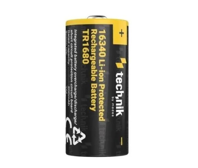Acumulator industrial Li-ion 16340 3.7V 800mAh Technik TR1680 terminal cu varf Acumulator industrial Li-ion 16340 3.7V 800mAh Technik TR1680 terminal cu varf