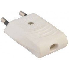 Mufa tata euro iesire dreapta 6A 250V alb Well