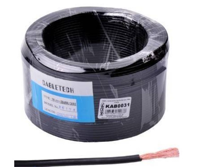 Cablu coaxial RG174 50 ohmi 2.8mm PVC negru CABLETECH