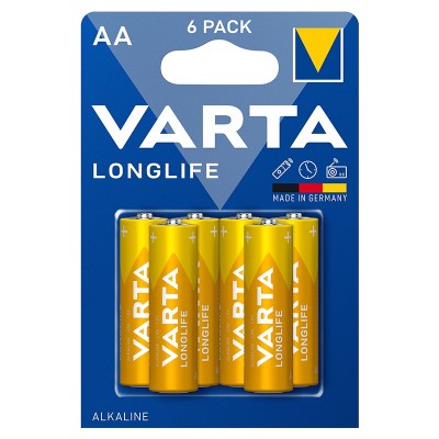 Set 6 baterii alcaline LONGLIFE AA LR06 6buc VARTA