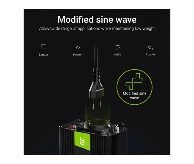 Invertor de tensiune 12V-230V 150W protectie la supratensiune INV06 Green Cell Invertor de tensiune 12V-230V 150W protectie la supratensiune INV06 Green Cell