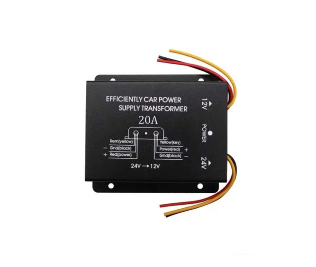 Convertor auto IN 24V intrare la OUT 12V /20A iesire (558) Convertor auto IN 24V intrare la OUT 12V /20A iesire (558)
