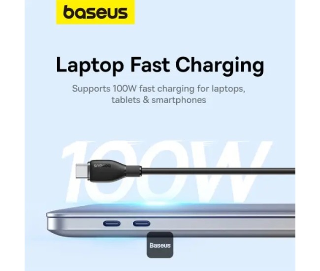 Cablu alimentare /date 1.2m 100W 5A USB Type C tata-tata Baseus P10355702111-B1