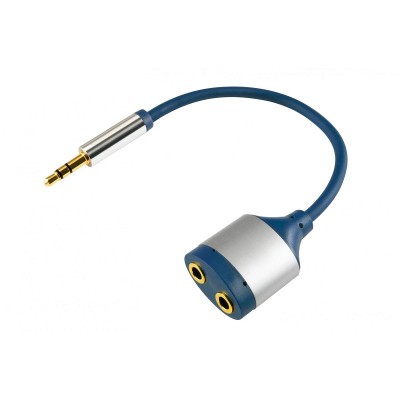 Cablu adaptor audio HiFi stereo Jack 3.5 mm tata - 2x 3.5 mm mama 15cm dublu ecranat HOME Cablu adaptor audio HiFi stereo Jack 3.5 mm tata - 2x 3.5 mm mama 15cm dublu ecranat HOME