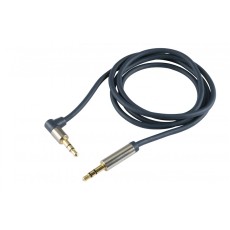 Cablu audio HiFi stereo Jack 3.5 mm - 3.5 mm 90 grade 1m dublu ecranat HOME Cablu audio HiFi stereo Jack 3.5 mm - 3.5 mm 90 grade 1m dublu ecranat HOME