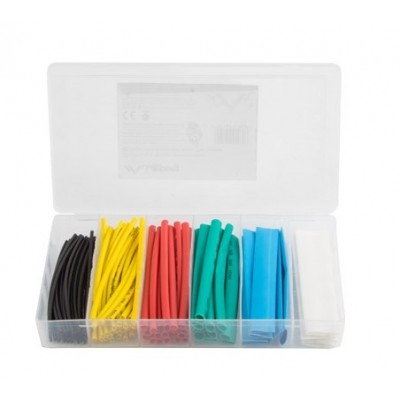 Kit tuburi retractabile 2:1 6 culori 6 dimensiuni 100buc Lanberg