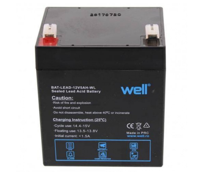 Acumulator plumb acid 12V 5Ah Well BAT-LEAD-12V5AH-WL Acumulator plumb acid 12V 5Ah Well BAT-LEAD-12V5AH-WL
