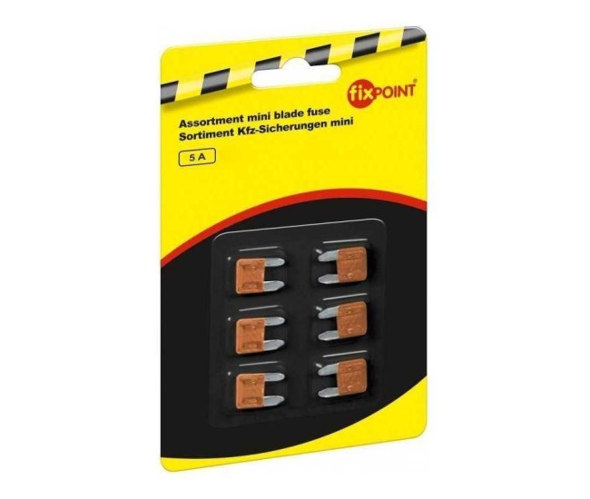 Set sigurante auto mini 5A 6buc Fixpoint 11x8.6mm