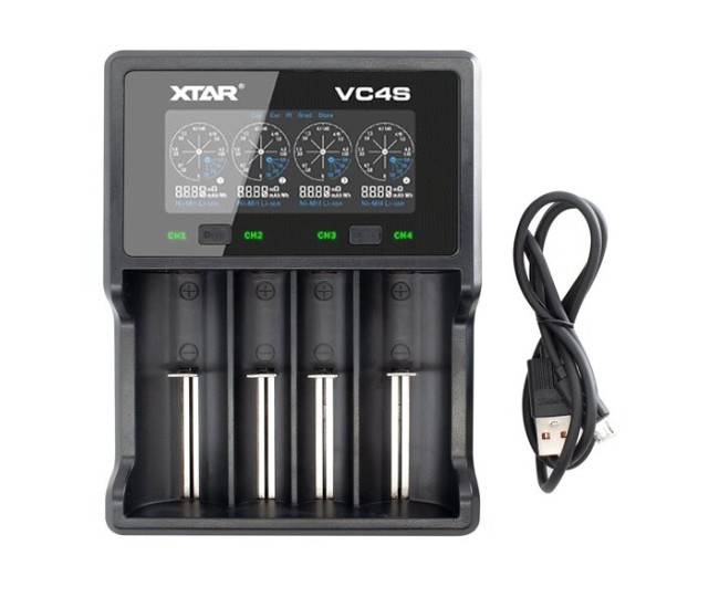 Incarcator universal LI-ION NI-MH NI-CD 1-4buc QC3.0 ecran LCD USB XTAR VC4SL