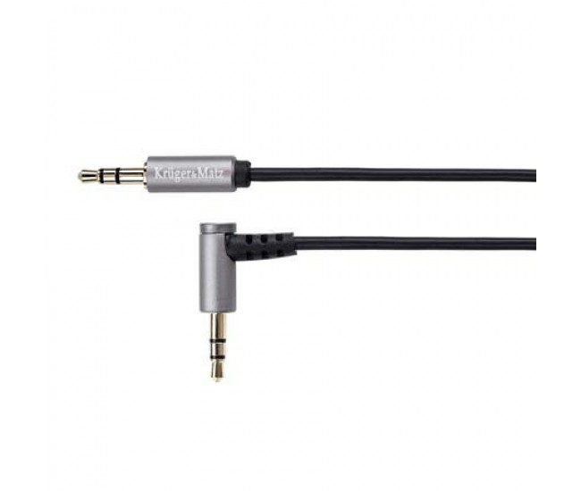 Cablu prelungitor Jack 3.5 mm la 3.5 90 grade 1m Profesional Kruger&Matz