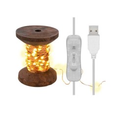 Fir 10m 100 micro LED alb cald 2700K 2W 3lm 5V cu cablu USB 3m si intrerupator 60341 Goobay