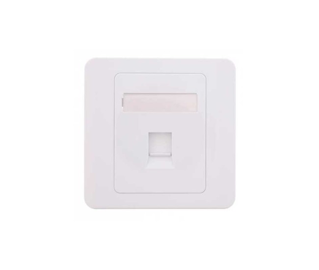 Capac priza RJ45 fara Keystone 1-port alb Well Capac priza RJ45 fara Keystone 1-port alb Well