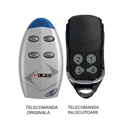 Telecomanda poarta garaj Life VIP/ VIP4 cu 4 canale/ frecventa 433.92MHz/ Rolling Code (828)