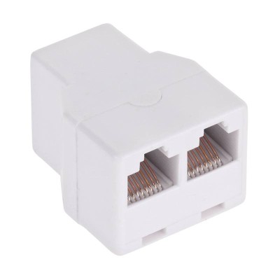 Adaptor RJ45 8P8C mama - 2x RJ45 8P8C mama alba Adaptor RJ45 8P8C mama - 2x RJ45 8P8C mama alba