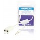 Splitter audio stereo 3.5 mm tata - 2x 3.5 mm mama 0.2m alb Valueline Splitter audio stereo 3.5 mm tata - 2x 3.5 mm mama 0.2m alb Valueline