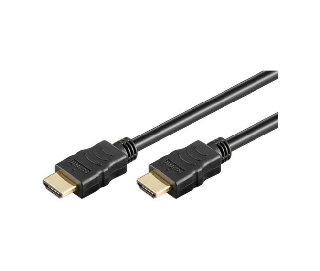Cablu v2.0 HDMI - HDMI 10m HIGH SPEED 4K Ultra HD 60Hz ARC cu Ethernet 10.2Gbit/s negru 61163 Goobay Cablu v2.0 HDMI - HDMI 10m HIGH SPEED 4K Ultra HD 60Hz ARC cu Ethernet 10.2Gbit/s negru 61163 Goobay