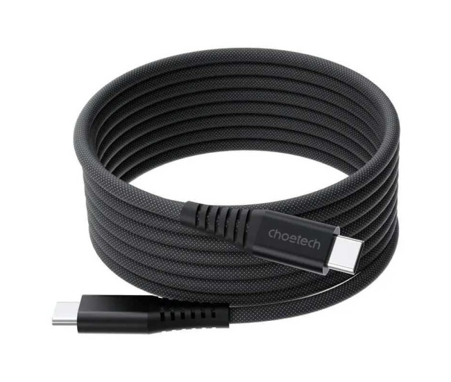 Cablu magnetic date / incarcare USB-C - USB-C Choetech XCC-1054-BK 1.2m PD 100W Cablu magnetic date / incarcare USB-C - USB-C Choetech XCC-1054-BK 1.2m PD 100W