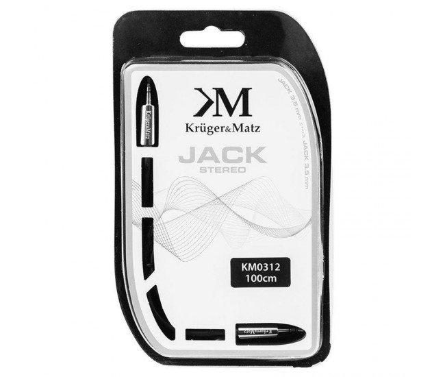 Cablu Jack 3.5 mm - 3.5 mm 1m Kruger&Matz Cablu Jack 3.5 mm - 3.5 mm 1m Kruger&Matz
