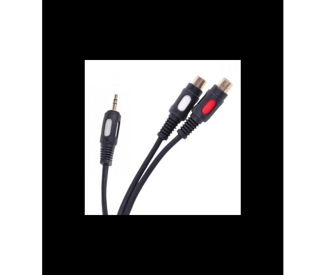 Cablu adaptor Jack tata 3.5 mm la 2x RCA mama 25cm dublu ecranat Cabletech Cablu adaptor Jack tata 3.5 mm la 2x RCA mama 25cm dublu ecranat Cabletech