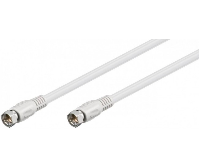Cablu antena satelit F tata - F tata 10m alb Goobay Cablu antena satelit F tata - F tata 10m alb Goobay