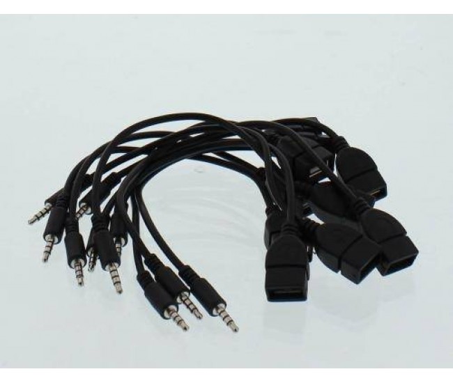 Cablu adaptor USB mama - Jack 3.5 mm 4 pini 0.2m Cablu adaptor USB mama - Jack 3.5 mm 4 pini 0.2m