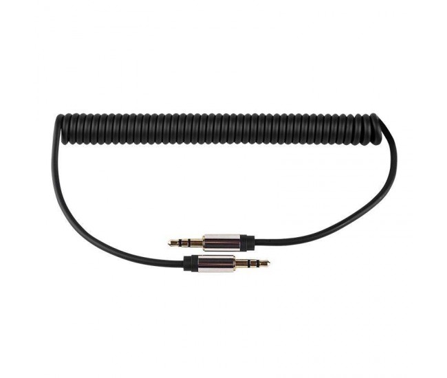 Cablu spiralat Jack 3.5 mm STEREO tata-tata 1m M-LIFE Cablu spiralat Jack 3.5 mm STEREO tata-tata 1m M-LIFE