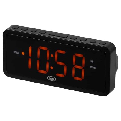 Ceas de masa cu alarma Trevi EC882 LED rosu ecran 1.2 alimentare 230V negru