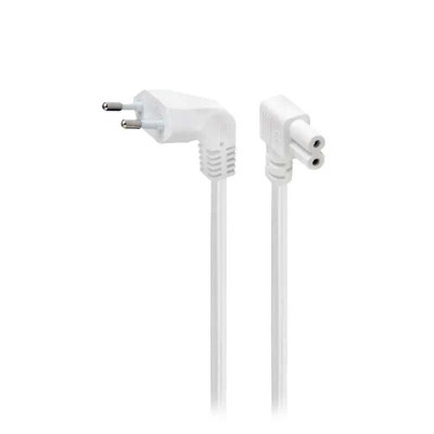 Cablu de alimentare Euro la 90 grade 2.5m alb GEMBIRD PC-184L-VDE-2.5M-W