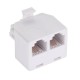 Adaptor telefonic 6P4C RJ11 tata la 2 mama Adaptor telefonic 6P4C RJ11 tata la 2 mama