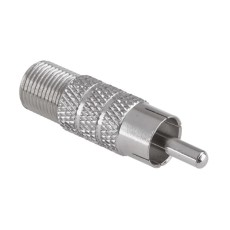 Adaptor F mama la RCA tata din metal Goobay