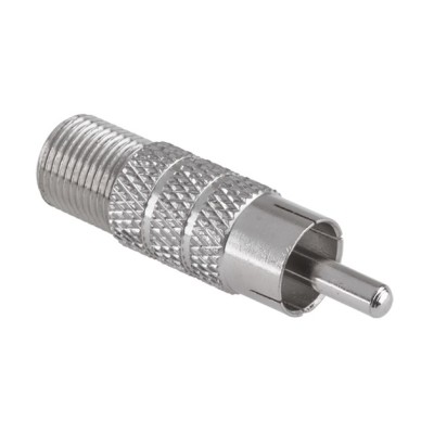 Adaptor F mama la RCA tata din metal Goobay