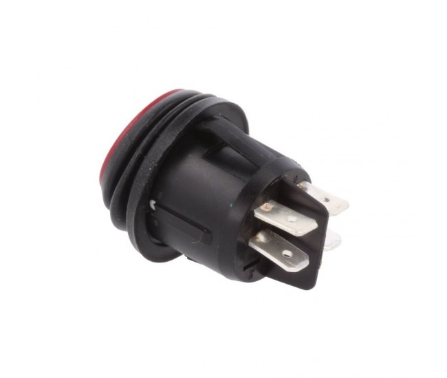 Intrerupator ROCKER DPST Poz 2 OFF-ON cu retinere 20A/12VDC LED rosu IP65 SCI R13-244B8-02-BBR Intrerupator ROCKER DPST Poz 2 OFF-ON cu retinere 20A/12VDC LED rosu IP65 SCI R13-244B8-02-BBR