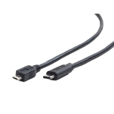 Cablu USB2.0 B micro mufa USB type C mufa 1.8m negru GEMBIRD CCP-USB2-MBMCM-6