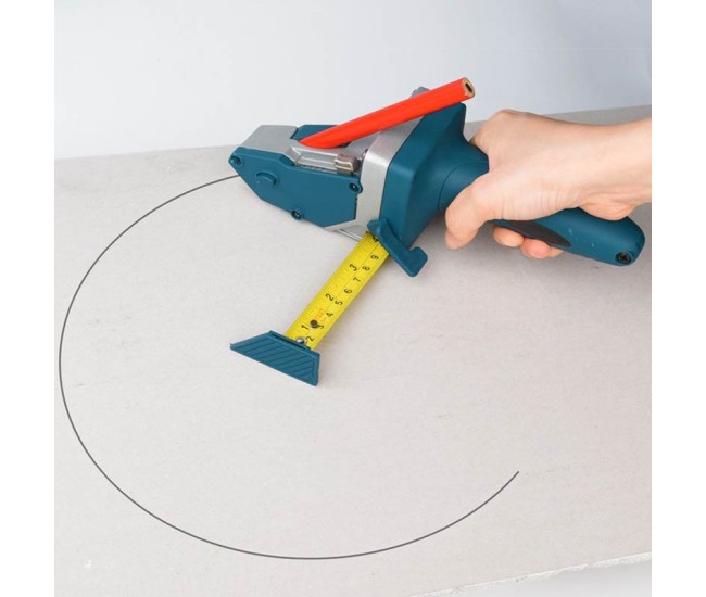 Instrument Manual pentru Bricolaj, Flippy, Ruleta Incorporata, Taiere Gips si Carton, 23x7 cm, Albastru
